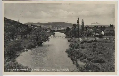 (65990) AK Sobernheim a.d. Nahe, Blick von der Hannesenruhe, 1935