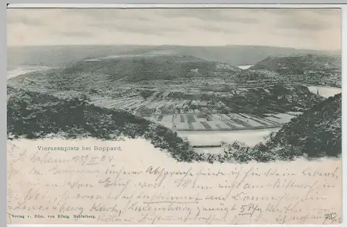 (65597) AK Boppard am Rhein, Vierseenplatz 1904