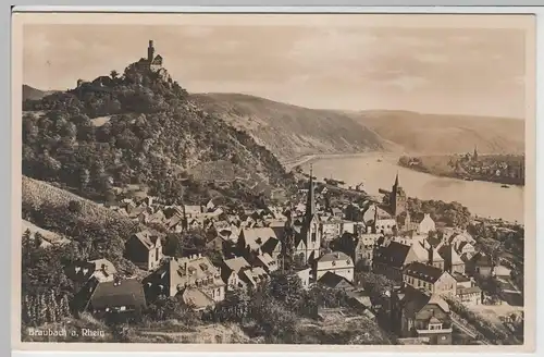 (65546) Foto AK Braubach am Rhein, Gesamtansicht, 1934