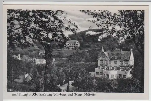 (57651) AK Bad Salzig, Kurhaus, Haus Helvetia