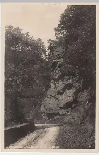 (57594) Foto AK Morgenbachtal, Felspartie bei der 4. Mühle 1928