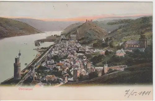 (50754) AK Oberwesel, Totale, 1911