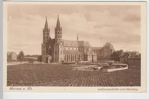 (44617) AK Worms, Liebfrauenkirche u. Weinberg, vor 1945