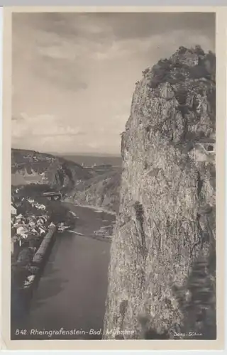 (4169) Foto AK Bad Münster, Rheingrafenstein 1928