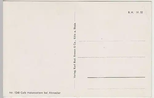 (39988) AK Café Hohenzollern bei Ahrweiler