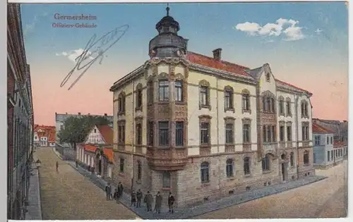 (3871) AK Germersheim, Offiziersgebäude 1919