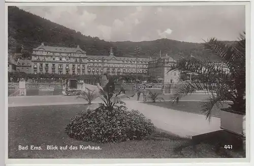 (36382) Foto AK Bad Ems, Blick a.d. Kurhaus, 1937