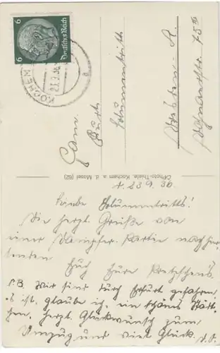 (3162) AK Cochem, Reichsburg 1936