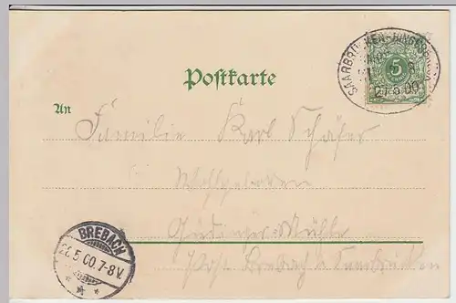 (31416) AK Gruss aus Oberstein a.d. Nahe, Bahnpost 1900