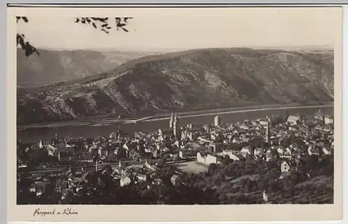 (31264) Foto AK Boppard, Panorama, 1938