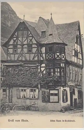 (30611) AK Gruss vom Rhein, Bacharach, Das Alte Haus, vor 1945
