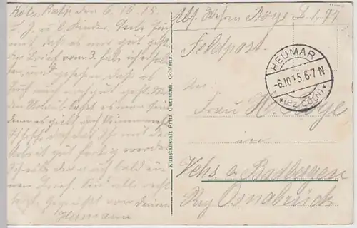 (26227) AK Ehrenbreitstein, Klausenburg, Rheinburg, Feldpost 1915