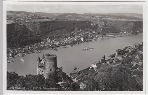 (24827) Foto AK St. Goarshausen, Burg Katz, St. Goar 1939