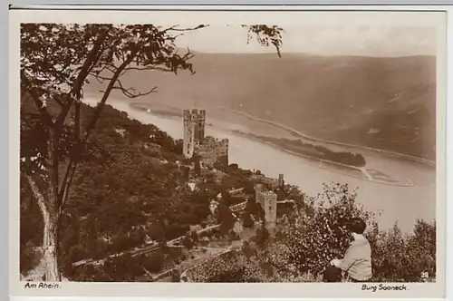 (22429) Foto AK Bingen am Rhein, Burg Sooneck, vor 1945