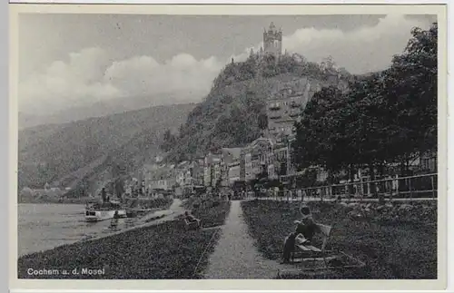 (19607) AK Cochem, Ortsansicht, Reichsburg 1934