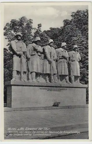 (18042) AK Worms, Rhein, Denkmal der 118er, 1936