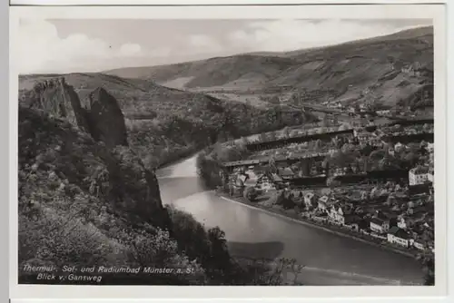 (18024) Foto AK Bad Münster a. Stein, Blick v. Gansweg 1936