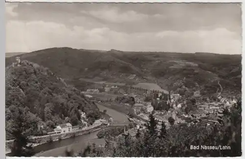 (16952) Foto AK Nassau (Lahn), Panorama 1956