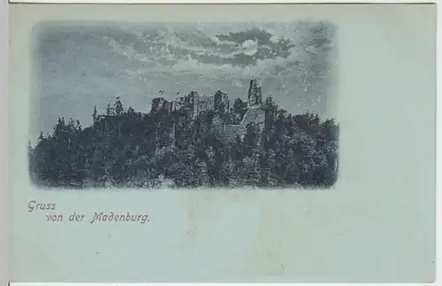 (16439) AK Gruss von der Madenburg, Eschbach, Mondscheinkarte vor 1905
