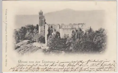 (16358) AK Gruß von der Limburg, Bad Dürkheim, Kloster Limburg 1897