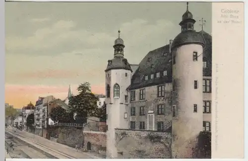 (16259) AK Koblenz, Alte Burg an der Mosel, vor 1905