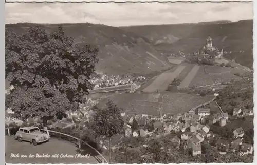 (16107) Foto AK Cochem, Panorama, Reichsburg 1954