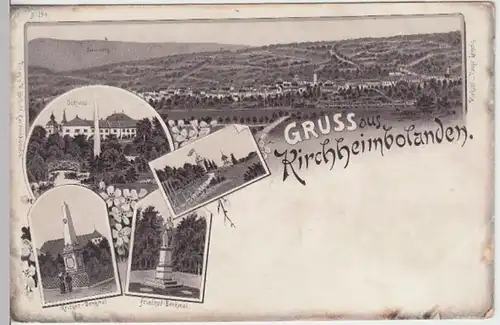 (15596) AK Gruß aus Kirchheimbolanden, Mehrbildkarte, Litho bis 1905