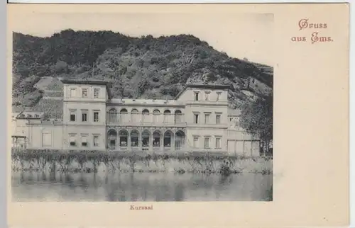 (15446) AK Gruß aus Bad Ems, Kursaal, bis 1905