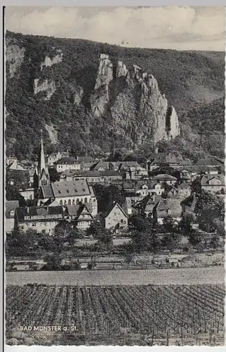 (14524) AK Bad Münster am Stein, Panorama 1960er