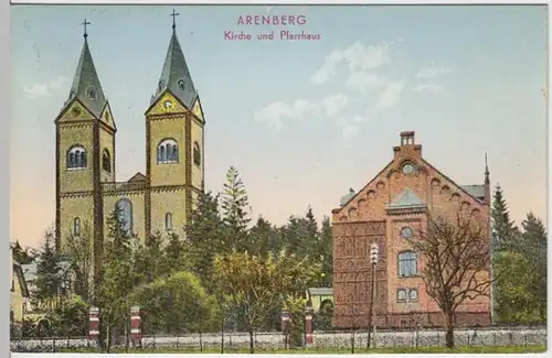 (14031) AK Arenberg, Koblenz, St. Nikolaus, Pfarrhaus, gelaufen 1951