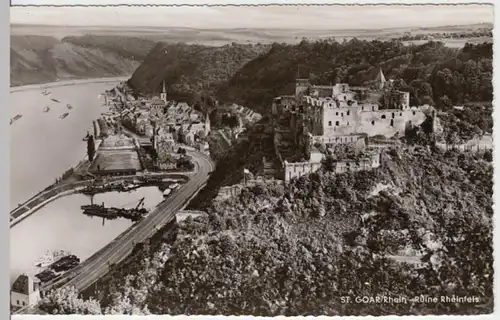 (13797) Foto AK St. Goar, Burg Rheinfels, nach 1945