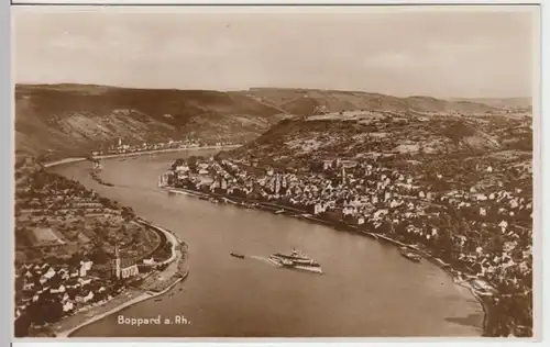 (13455) Foto AK Boppard, Panorama, vor 1945