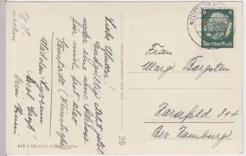 (13410) Foto AK Haardt, Neustadt an der Weinstraße, Schloss 1938