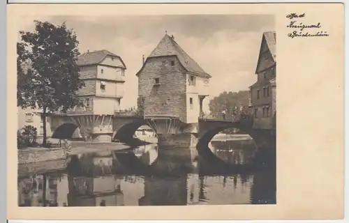 (12004) Foto AK Bad Kreuznach, Brückenhaus 1944