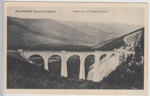 (115683) AK Hunsrückbahn Boppard Simmern, Viadukt Hubertusschlucht 1919