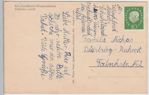 (115576) AK Wiesemscheid, Schullandheim, Mehrbild 1950er