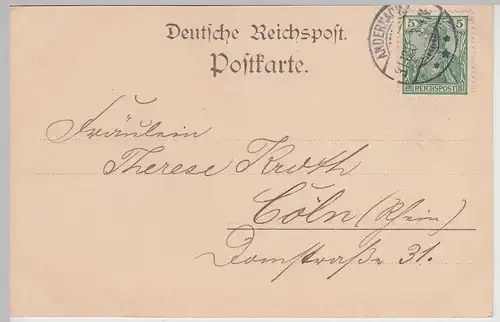 (115539) AK Gruss aus Andernach, Totale 1901