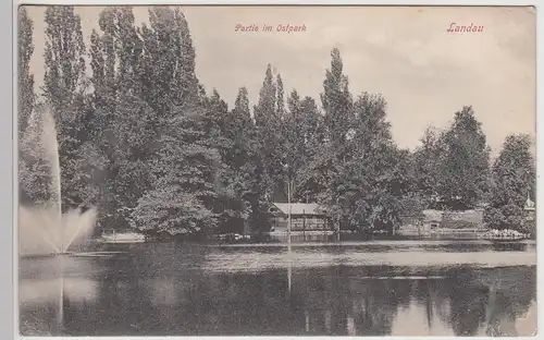 (115358) AK Landau, Partie im Ostpark 1909
