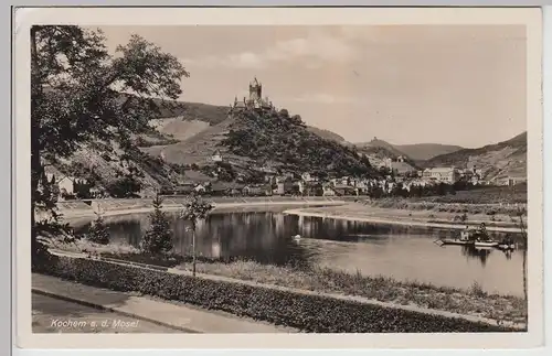 (115257) Foto AK Kochem a.d. Mosel, Ansicht mit Burg 1938