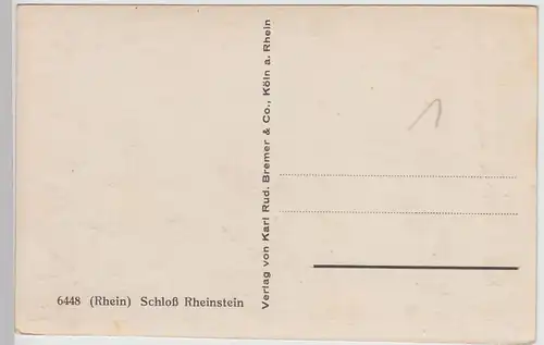 (113887) Foto AK Burg Rheinstein, Trechtingshausen, vor 1945