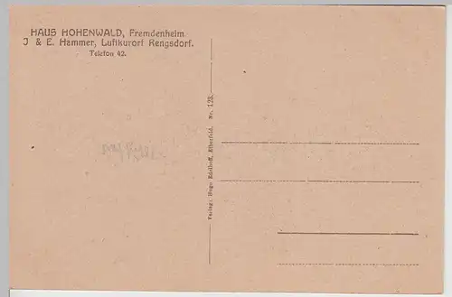 (113679) AK Rengsdorf, Haus Hohenwald, vor 1945