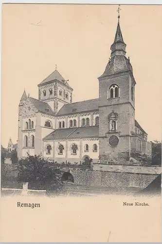 (113458) AK Remagen, Neue Kirche, St. Peter und Paul, bis 1905