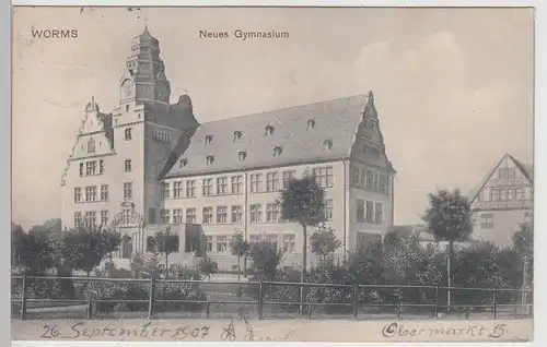 (113426) AK Worms, Neues Gymnasium 1907