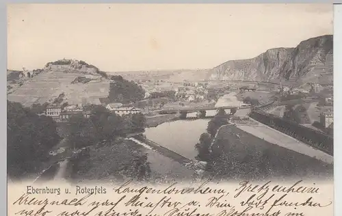 (111057) AK Ebernburg und Rotenfels, Bad Münster am Stein 1905