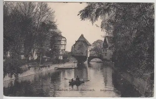 (111041) AK Bad Kreuznach, Brückenhäuser 1914