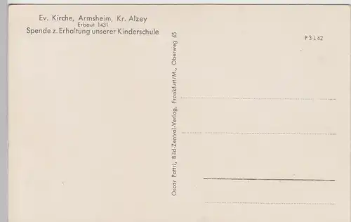 (111008) AK Armsheim, Evang. Kirche Inneres, nach 1945