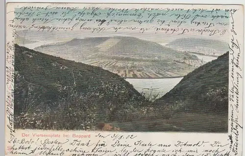 (111002) AK Vierseenplatz bei Boppard, 1902