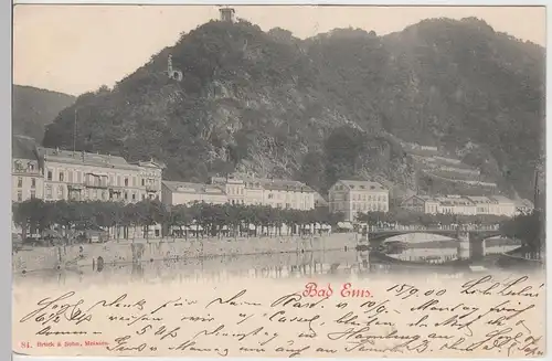 (110239) AK Bad Ems, Lahnpartie 1900