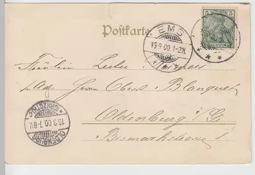 (110239) AK Bad Ems, Lahnpartie 1900