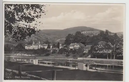 (110174) Foto AK Bad Nassau, Lahn, Kurhaus, Bootshäuschen 1930